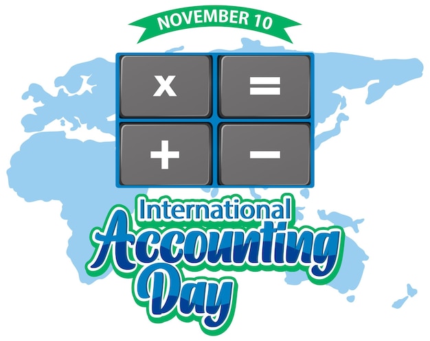 Free vector international accounting day banner design