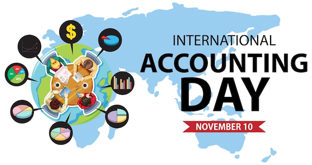 Free vector international accounting day banner design