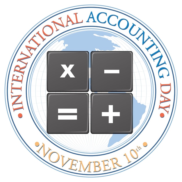 Design del poster della giornata internazionale della contabilità