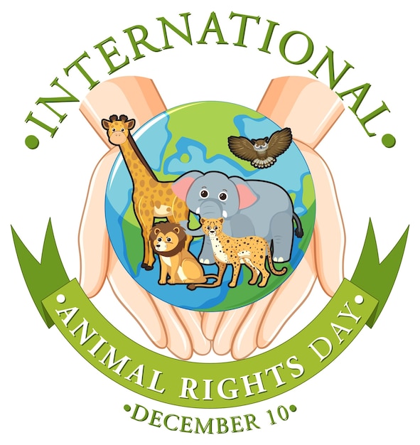 Free vector international animal rights day banner design