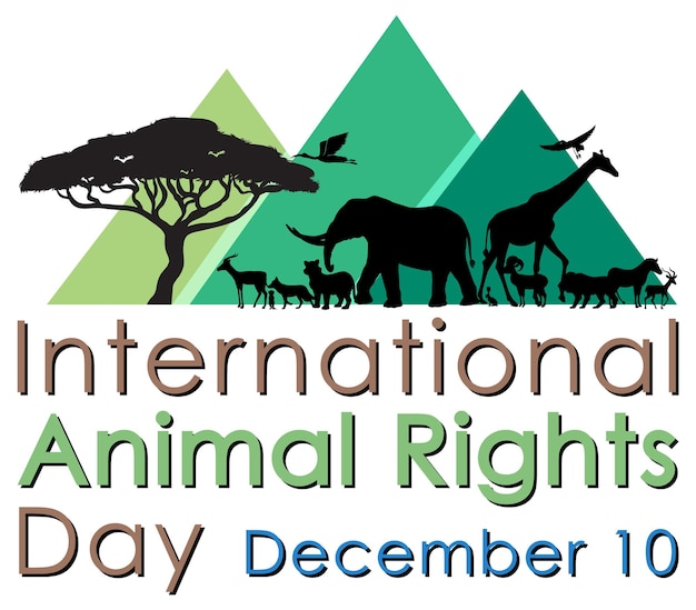 Free vector international animal rights day banner design