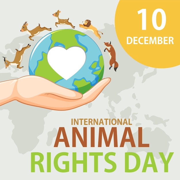 Free vector international animal rights day banner