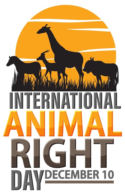 Free vector international animal rights day banner