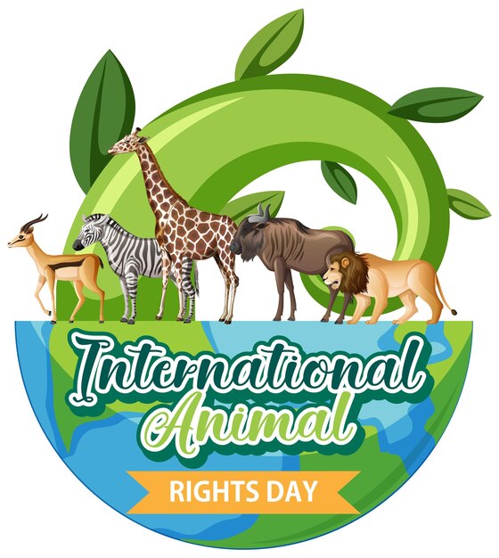 Free vector international animal rights day banner