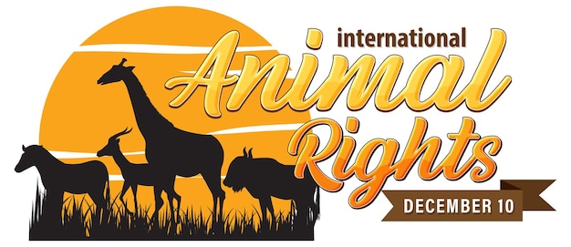 Free vector international animal rights day banner