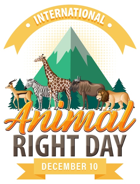 Free vector international animal rights day banner