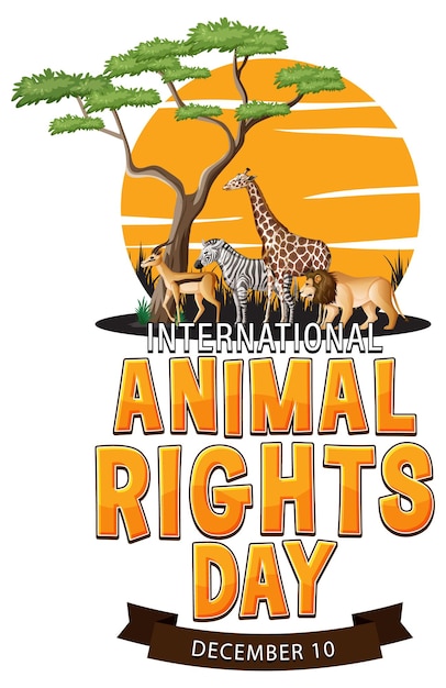 Free vector international animal rights day banner