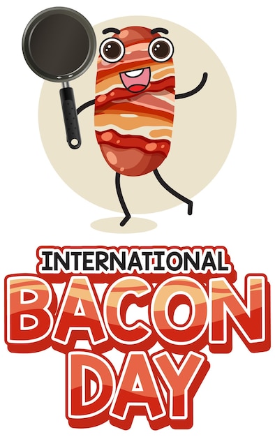 Free vector international bacon day banner