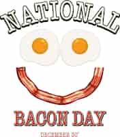 Free vector international bacon day poster template