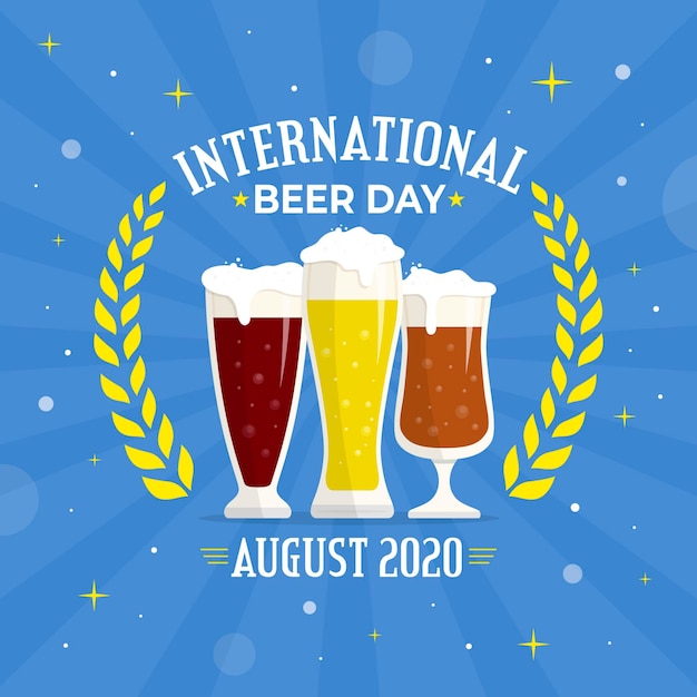 Free vector international beer day design