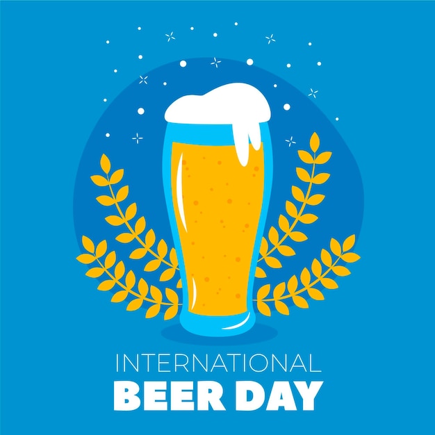 Vettore gratuito evento internazionale della giornata della birra
