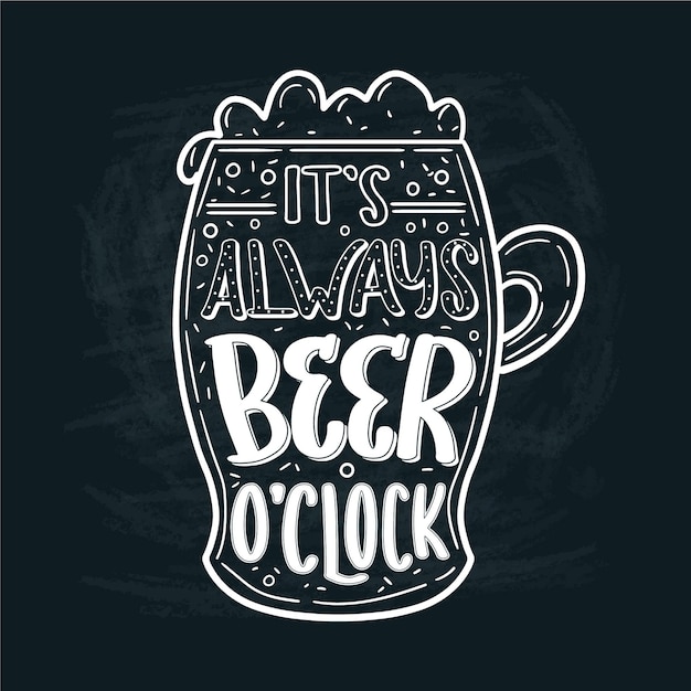 International beer day lettering concept