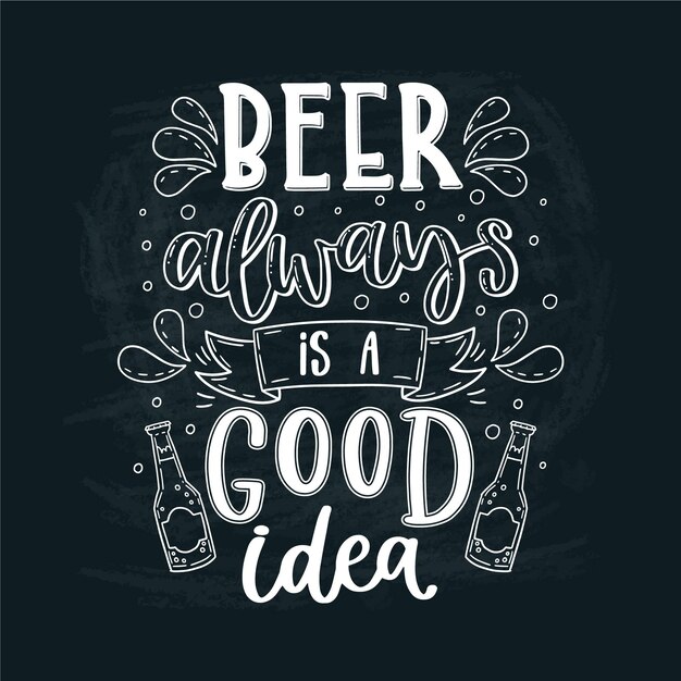 International beer day lettering concept