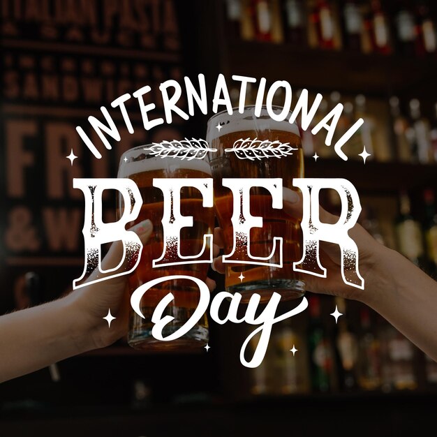国際ビールの日レタリングコンセプト