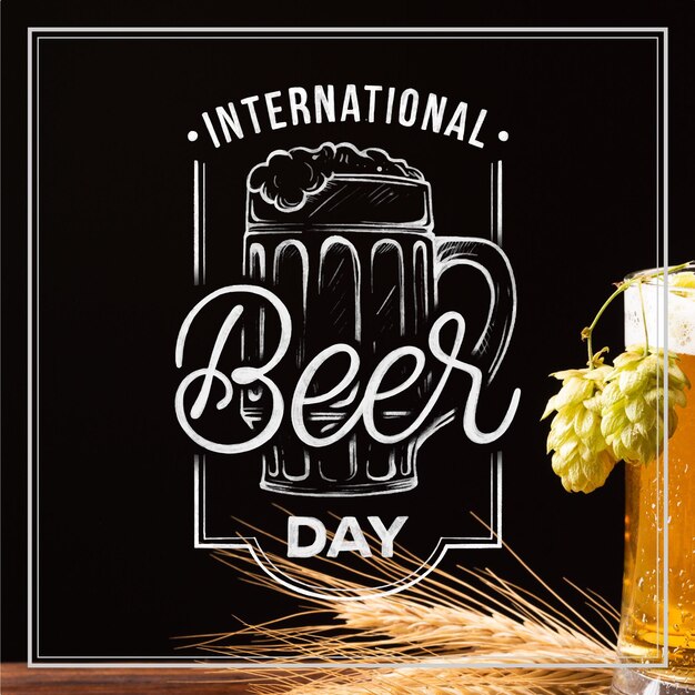 International beer day lettering