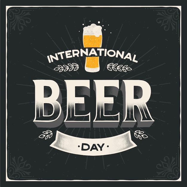 International beer day lettering