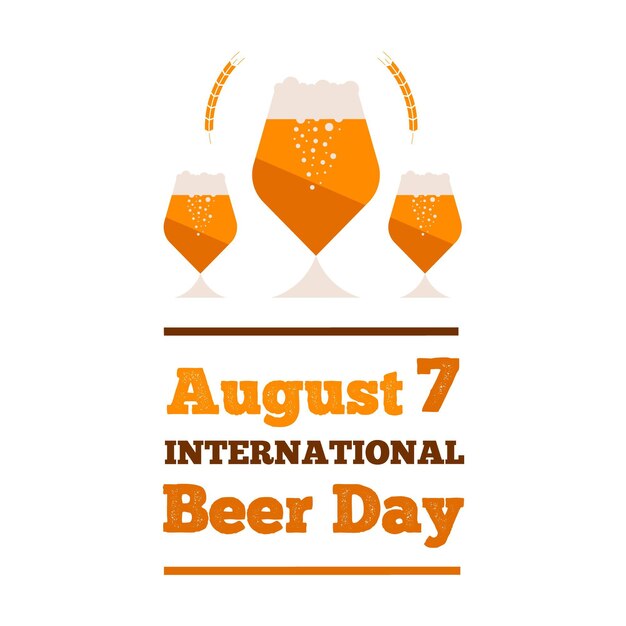 Vettore gratuito giornata internazionale della birra