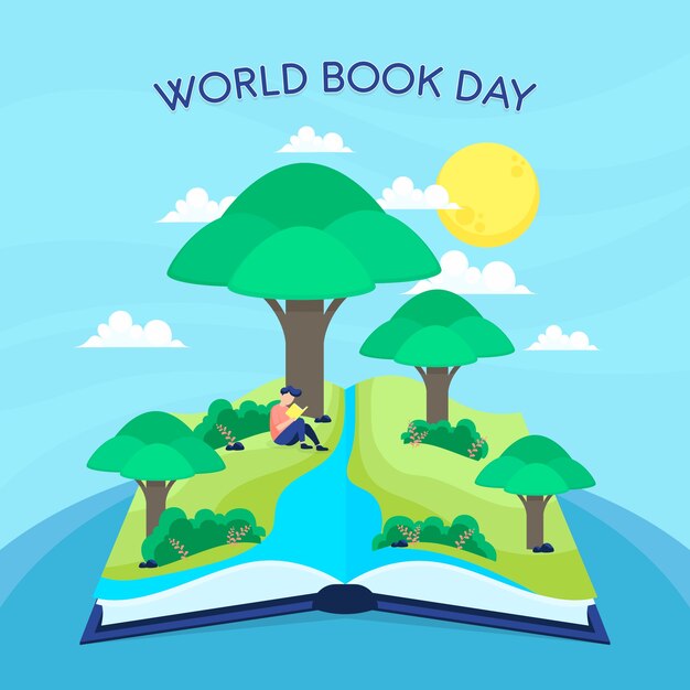국제 도서의 날 명확한 마음 개념