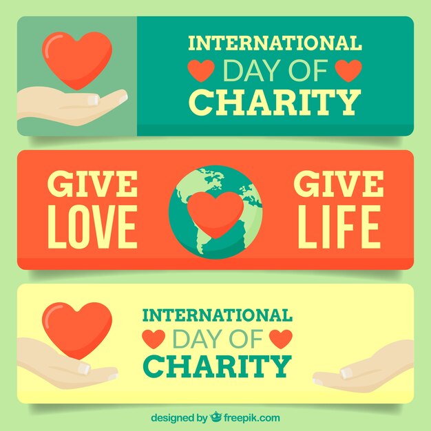 International charity day banners set