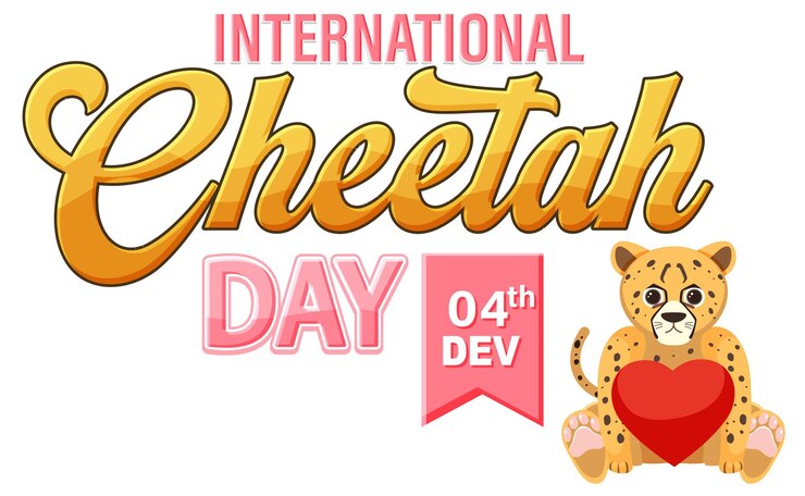 Free Vector international cheetah day poster or banner design