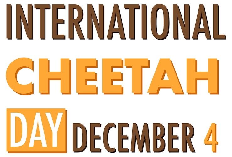 Free Vector international cheetah day poster template