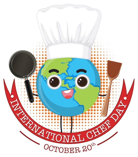Vettore gratuito design del poster per la giornata internazionale dello chef