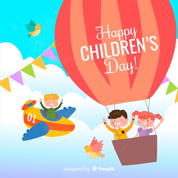 International children day illustration message