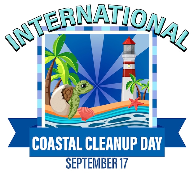 International coastal cleanup day banner design