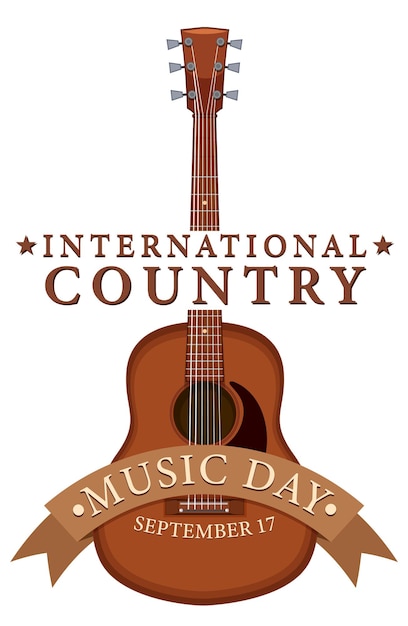 Vettore gratuito giornata internazionale della musica country