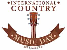 Free vector international country music day