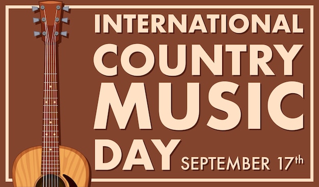 Vettore gratuito giornata internazionale della musica country