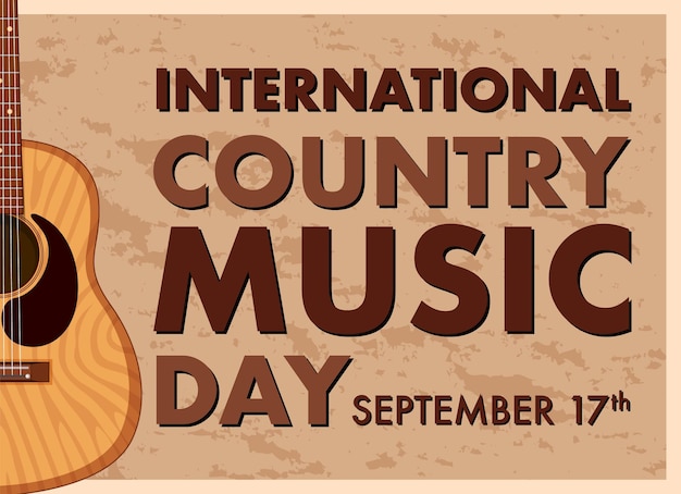 Free vector international country music day