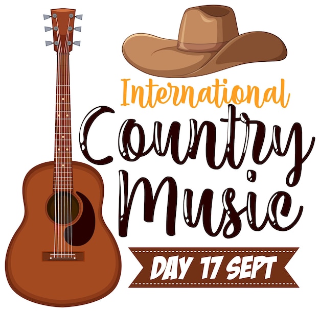 Free vector international country music poster design