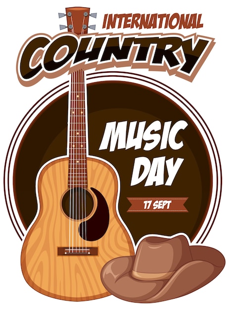 Vettore gratuito poster di musica country internazionale