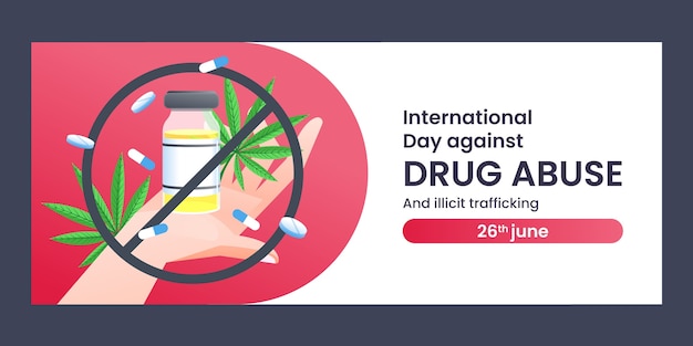 Giornata internazionale contro l'abuso di droghe e il traffico illecito striscione
