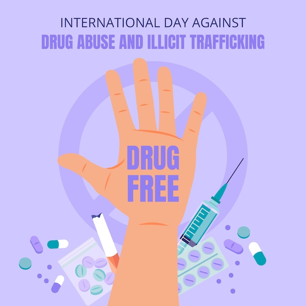 Иллюстрация международного дня борьбы со злоупотреблением наркотиками и их незаконным оборотом