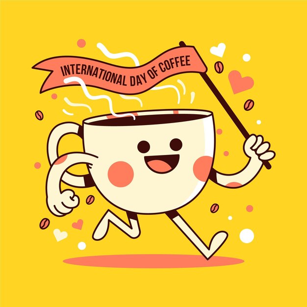 International day of coffee illustration