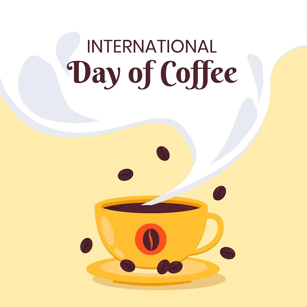 International day of coffee with cup