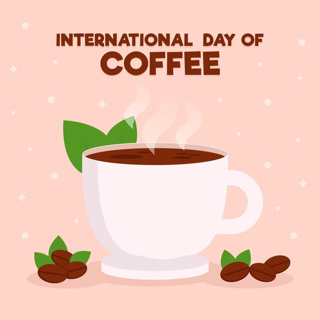 Free vector international day of coffee