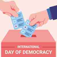 Free vector international day of democracy concept