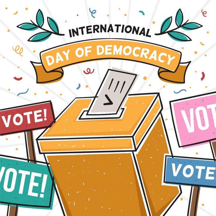 Free Vector international day of democracy concept