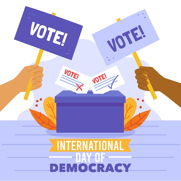 Free vector international day of democracy concept