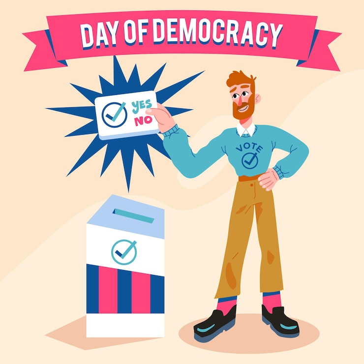 Free Vector international day of democracy concept