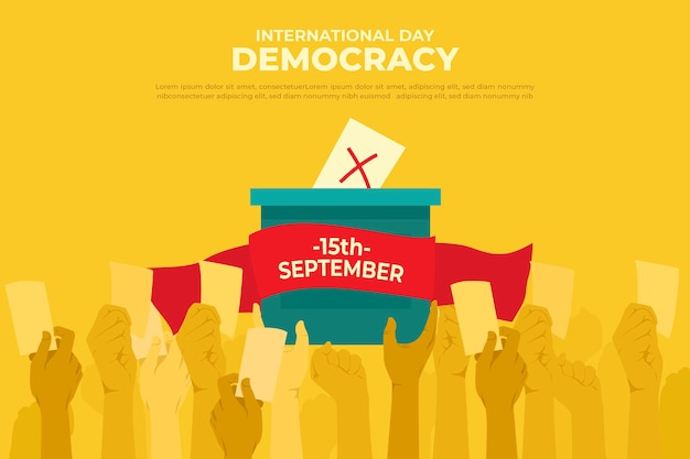 Vettore gratuito evento della giornata internazionale della democrazia