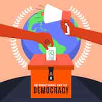 Vettore gratuito evento della giornata internazionale della democrazia