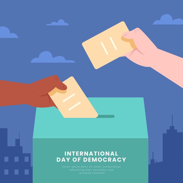 International day of democracy with voting