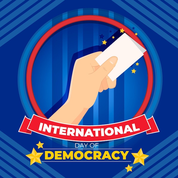 Free vector international day of democracy