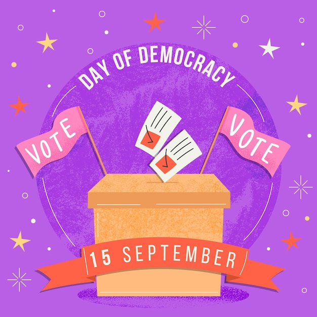 Free vector international day of democracy