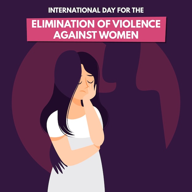 Free vector international day for the elimination of violence against women