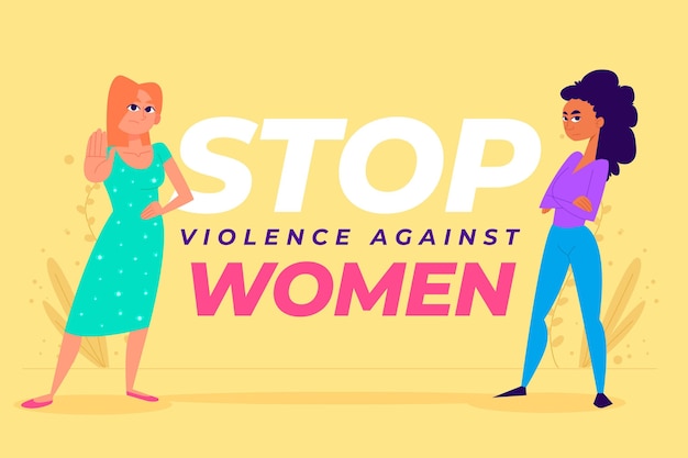 Free vector international day for the elimination of violence against women